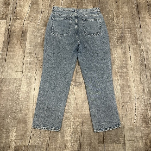 Pacsun Women High Rise Straight Blue Denim Jeans Size 30 Light Wash Buttons - Picture 13 of 13
